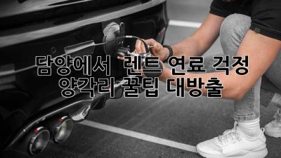 담양에서 🚗 렌트? 연료 걱정 🚫! 양각리 꿀팁 대방출 ✨